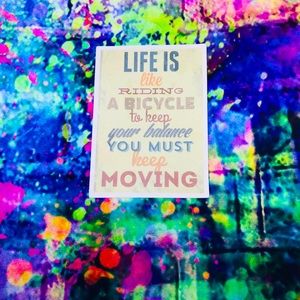 Keep Moving Motivational Mini Poster Stickers Decor